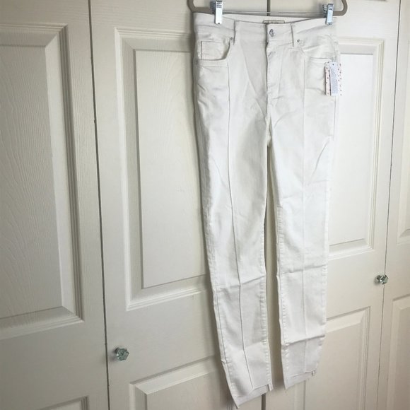 Free People Del Wray Cream Step Hem Raw Hem Jeans - Picture 9 of 11